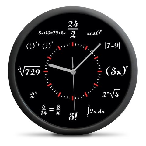 Zegar Matematyka ścienny na ścianę cichy mechanizm