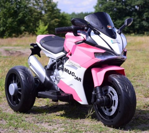 SZYBKI MOTOR POLICYJNY Z KOGUTEM, MIĘKKIE KOŁA, DŹWIĘKI, DWA SILNIKI, PILOT/NT5188