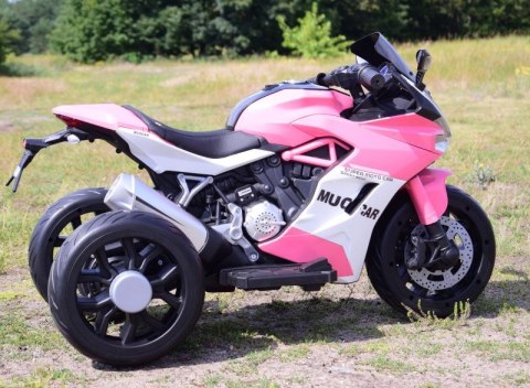SZYBKI MOTOR POLICYJNY Z KOGUTEM, MIĘKKIE KOŁA, DŹWIĘKI, DWA SILNIKI, PILOT/NT5188