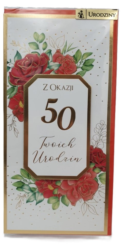 Karnet długi urodziny 50-tka NR011 Karnet długi urodziny 50-tka NR011