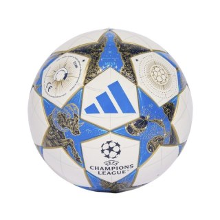 Piłka nożna adidas UCL Mini 25/26 League Stage biało-niebiesko-złota JP1544