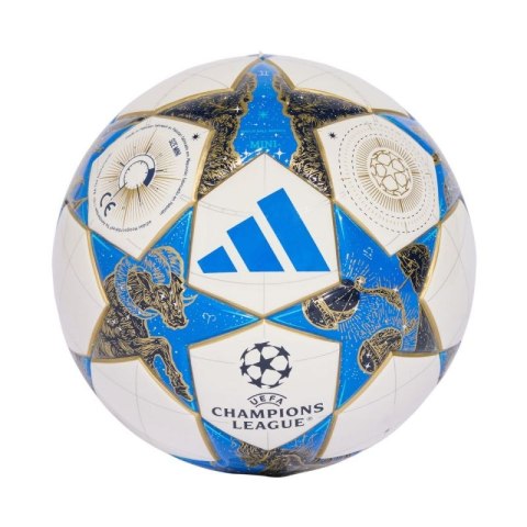 Piłka nożna adidas UCL Mini 25/26 League Stage biało-niebiesko-złota JP1544