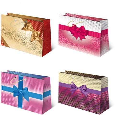 Torebki ozdobne 10szt. TH set 4 Kokardy 33 x 25,5 x 10 cm Torebki ozdobne 10szt. TH set 4 Kokardy 33 x 25,5 x 10 cm