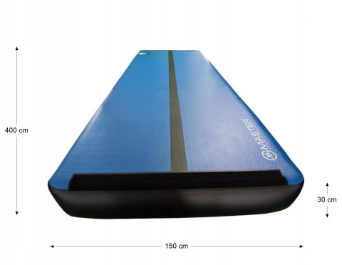 AirTrack Dmuchana Mata Gimnastyczna MASTER 400 x 150 x 30 cm Blue-Black AirTrack Dmuchana Mata Gimnastyczna MASTER 400 x 150 x 30 cm Blue-Black