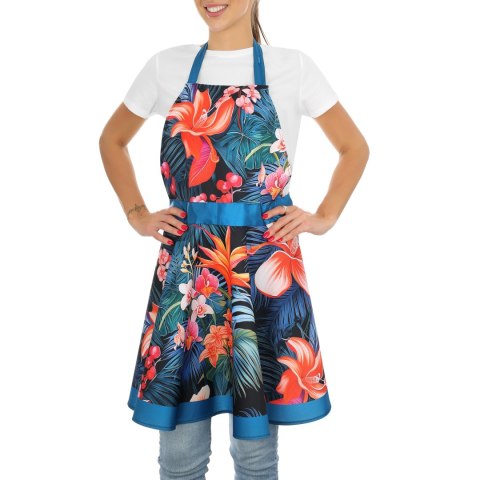 Nitly Paradise Blue - Fartuszek Sukienka- prezent dla eleganckiej Kobiety Nitly Paradise Blue - Fartuszek Sukienka- prezent dla eleganckiej Kobiety