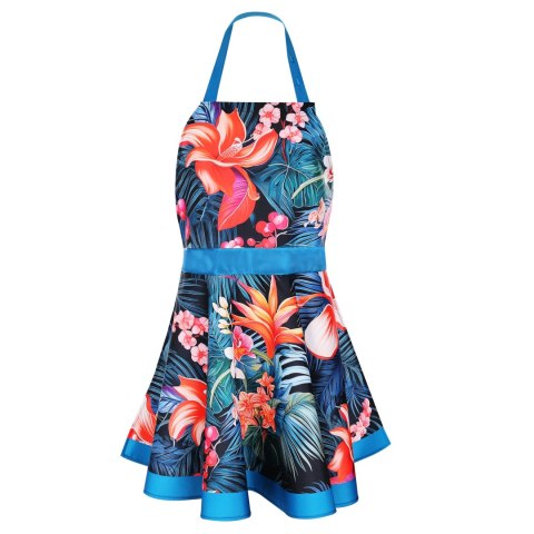Nitly Paradise Blue - Fartuszek Sukienka- prezent dla eleganckiej Kobiety Nitly Paradise Blue - Fartuszek Sukienka- prezent dla eleganckiej Kobiety