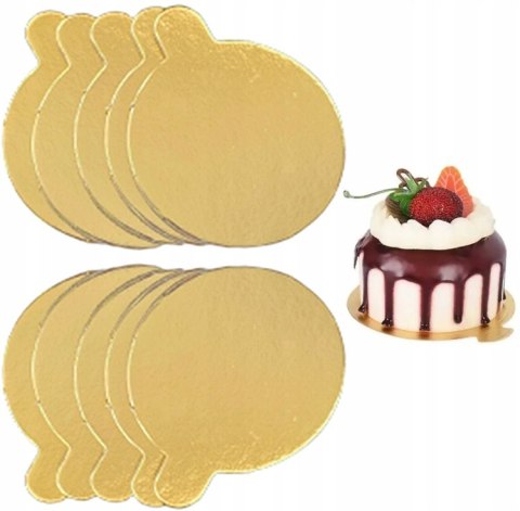 Podkład tortowy bankietówka 8cm 50 szt. złoty Podkład tortowy bankietówka 8cm 50 szt. złoty