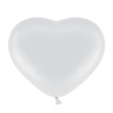Balony białe 50szt. serca "11" | 5138 Balony białe 50szt. serca "11" | 5138