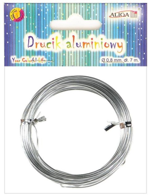 Drucik aluminiowy fi-0,8mm dł-7m | DA-0807 Drucik aluminiowy fi-0,8mm dł-7m | DA-0807