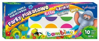Farby plakatowe 10kol. mix 1956 BAMBINO