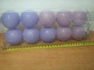 Lampki na baterie 10szt. COTTON BALLS | 475385