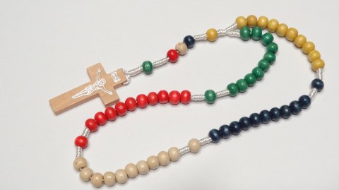 Różaniec 12szt. misyjny kolorowy Różaniec 12szt. misyjny kolorowy