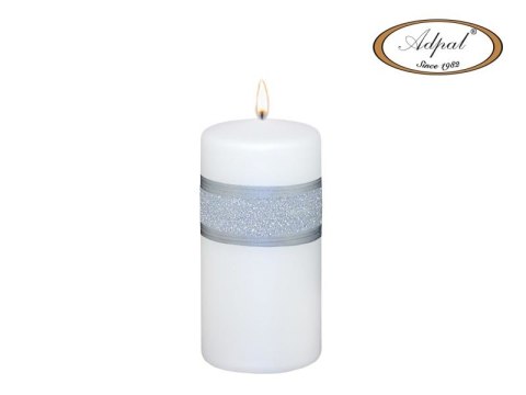 Świeca klubowa PASEK BROKAT 12x5,8cm | KL-4 Świeca klubowa PASEK BROKAT 12x5,8cm | KL-4