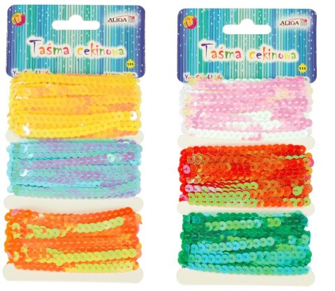 Taśma cekinowa 3szt. pastel 3m | MT-9049 Taśma cekinowa 3szt. pastel 3m | MT-9049