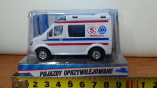 Auto metalowe mini van AMBULANS HKG071
