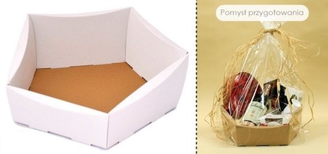 Kosz 10szt. prezentowy ECO duży biały 29x29 cm Kosz 10szt. prezentowy ECO duży biały 29x29 cm