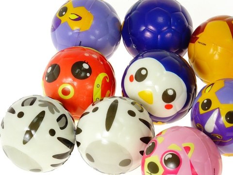 Piłeczka piankowa 6,3cm 12szt ZWIERZAKI Piłeczka piankowa 6,3cm 12szt ZWIERZAKI