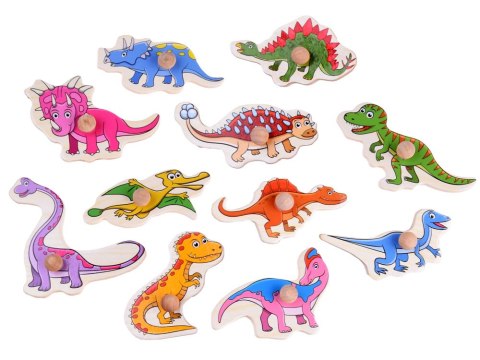 Puzzle drewniane dinozaury 11 elementów układanka ZA4723 Puzzle drewniane dinozaury 11 elementów układanka ZA4723