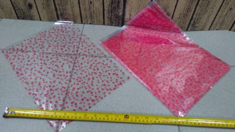 Worek celofan 25x35 czerwone kwiaty 25szt N8 Worek celofan 25x35 czerwone kwiaty 25szt N8