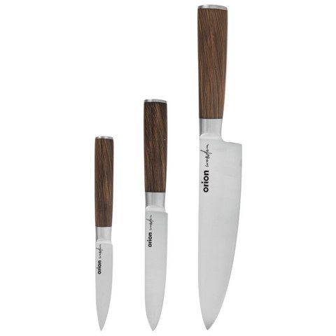 Nóż noże kuchenne stalowe 3el WOODEN zestaw noży Nóż noże kuchenne stalowe 3el WOODEN zestaw noży