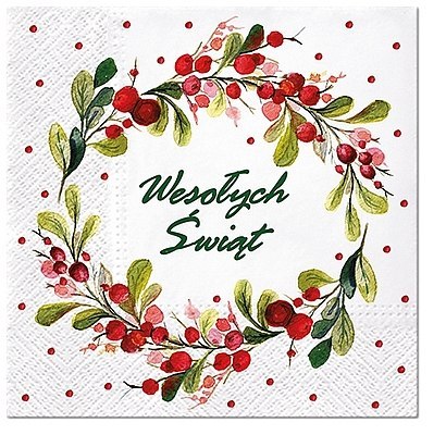 Serwetki 33x33 Berries Ring 20 sztuk 74-33 Serwetki 33x33 Berries Ring 20 sztuk 74-33