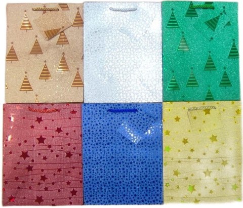 Torebka ozdobna brokat złocona mała 18x23cm 12szt. | PL-2 Torebka ozdobna brokat złocona mała 18x23cm 12szt. | PL-2