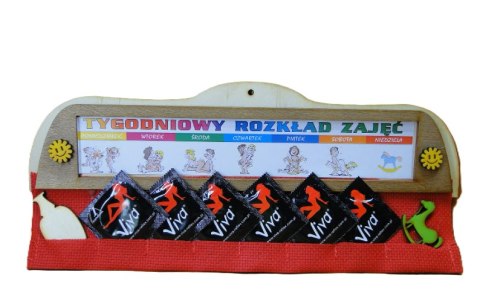 Tygodniowy rozkład zajęć 37 x 17 cm. | SU7 P91 Tygodniowy rozkład zajęć 37 x 17 cm. | SU7 P91