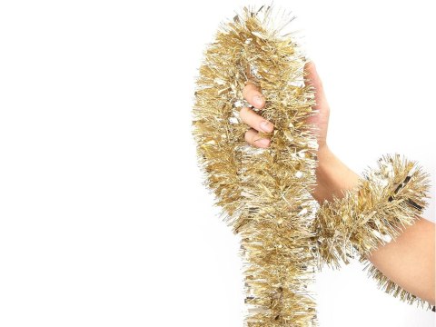 Girlanda choinkowa 10szt. świąteczna łańcuch złoty 2m 26064 Girlanda choinkowa 10szt. świąteczna łańcuch złoty 2m 26064