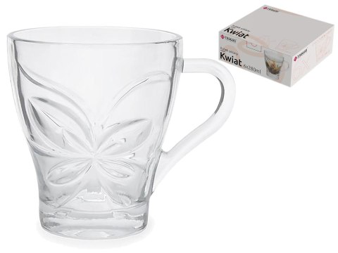 Kubek szklany 6szt. KWIAT 280ml Kubek szklany 6szt. KWIAT 280ml