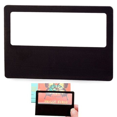 Lupa wizytówka soczewka fresnela kartka 85 x 55mm 09100 Lupa wizytówka soczewka fresnela kartka 85 x 55mm 09100