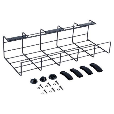 Organizer na kable pod blat biurka metalowy czarny Organizer na kable pod blat biurka metalowy czarny