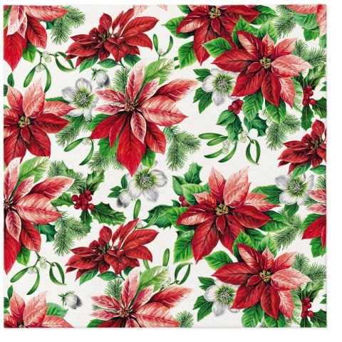 Serwetki Airlaid 40x40cm Glory Poinsettia 50szt. | 76-39 Serwetki Airlaid 40x40cm Glory Poinsettia 50szt. | 76-39