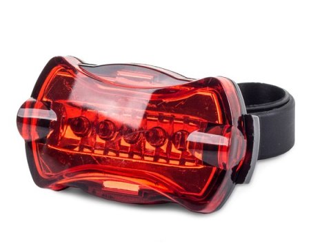 Lampka rower oświetlenie rowerowe tył tylna 5 led 14059 Lampka rower oświetlenie rowerowe tył tylna 5 led 14059