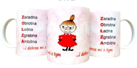 Kubek w torebce z nadrukiem dookoła ZOŁZA DK7 Kubek w torebce z nadrukiem dookoła ZOŁZA DK7