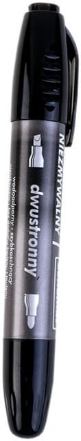 Marker 12szt. niezmywalny dwustronny CZARNY | 5780 Marker 12szt. niezmywalny dwustronny CZARNY | 5780