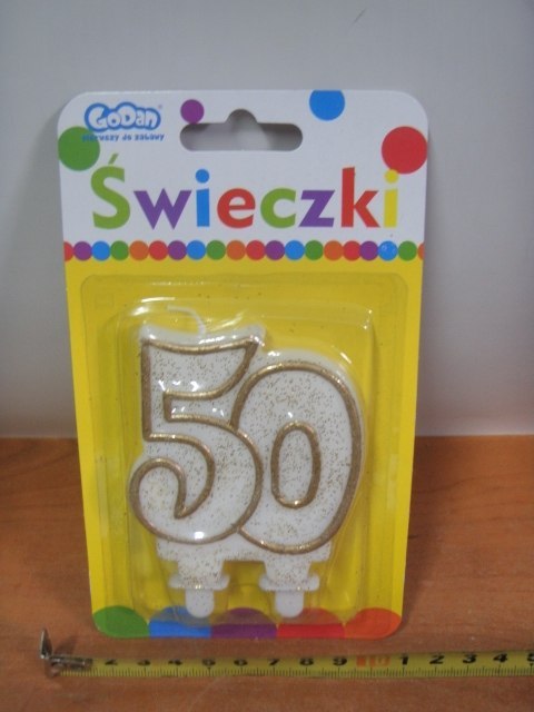 Świeczka cyferka ''50'' 8cm | PF-SCZ50 Świeczka cyferka ''50'' 8cm | PF-SCZ50