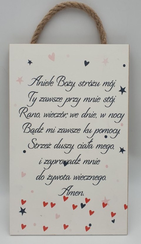 Tabliczka / obraz do zawieszenia 20 x 30 cm Aniele Boży Stróżu Mój ..... Tabliczka / obraz do zawieszenia 20 x 30 cm Aniele Boży Stróżu Mój .....