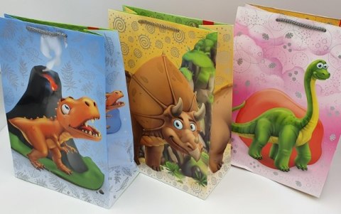Torebki papierowe 10szt DINO 22,5X31X5X10,8CM