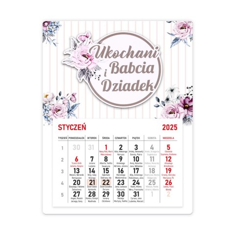 Kalendarz 2025 Ukochani Babcia i Dziadek Kalendarz 2025 Ukochani Babcia i Dziadek