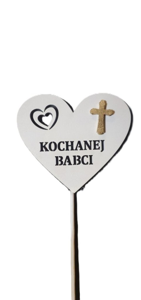 Serce na piku 3szt. Kochanej Babci Serce na piku 3szt. Kochanej Babci