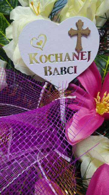Serce na piku 3szt. Kochanej Babci Serce na piku 3szt. Kochanej Babci