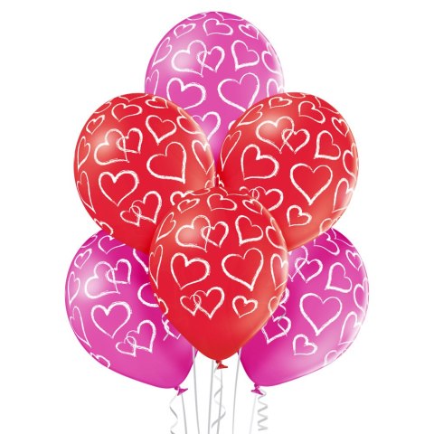 Balony serca 6szt. | BN06-280 Balony serca 6szt. | BN06-280