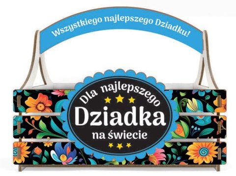 Koszyczek skrzynka 17x11x20cm Najlepszy Dziadek na świecie Koszyczek skrzynka 17x11x20cm Najlepszy Dziadek na świecie