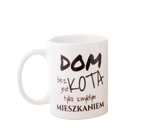 Kubek ceramiczny w ozdobnym opakowaniu "Dom bez kota..." - rudy Kubek ceramiczny w ozdobnym opakowaniu "Dom bez kota..." - rudy