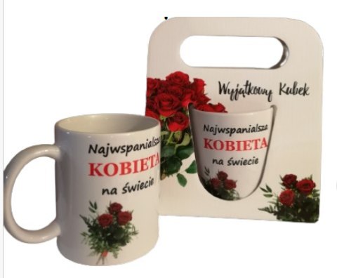 Kubek w opakowaniu torebka - Najwspanialsza Kobieta na świecie Kubek w opakowaniu torebka - Najwspanialsza Kobieta na świecie