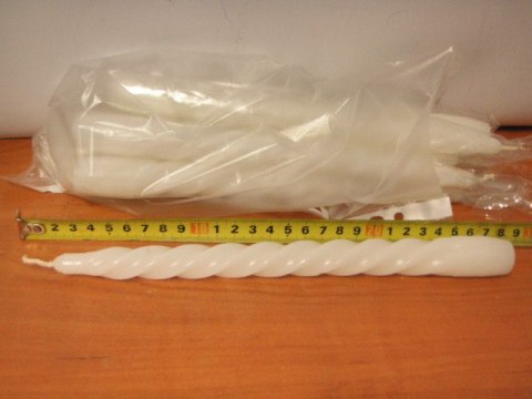 Świeca fortepianowa 10szt kręcona długa SF-011 Świeca fortepianowa 10szt kręcona długa SF-011