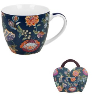 Kubek 460 ml w "koszyczku" SAHAT BLUE