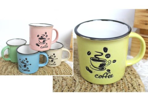 Kubek ceramiczny Coffee 220 ml 10,58 x 8cm mix MUD-2410 Kubek ceramiczny Coffee 220 ml 10,58 x 8cm mix MUD-2410