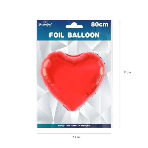 Balon foliowy serce czerwony 80cm Balon foliowy serce czerwony 80cm