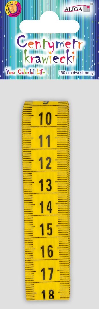 Centymetr krawiecki dwustronny dł. 150cm szer. 2cm CK-8695 Centymetr krawiecki dwustronny dł. 150cm szer. 2cm CK-8695